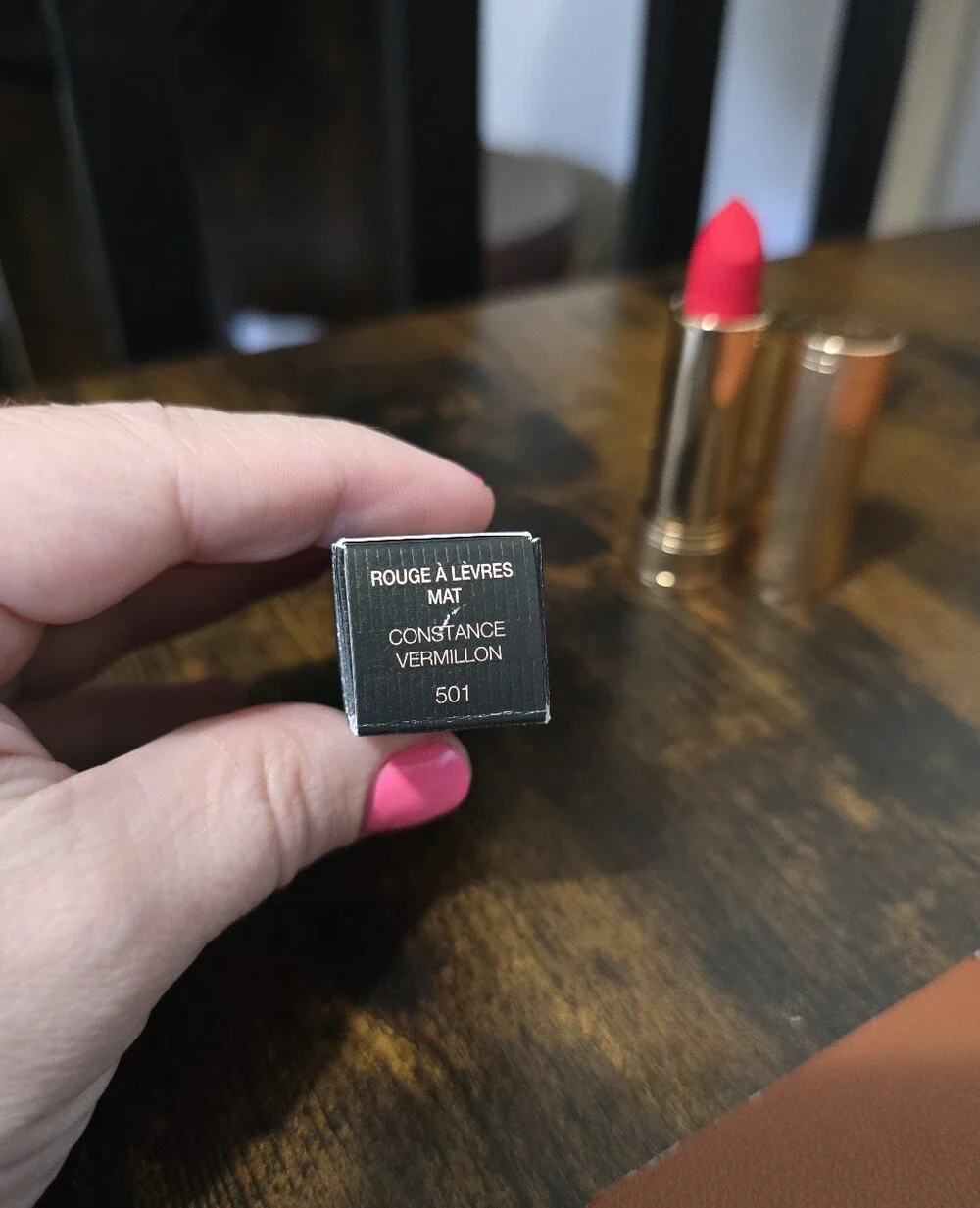 Gucci Matte Lipstick- Constance Vermillion Red